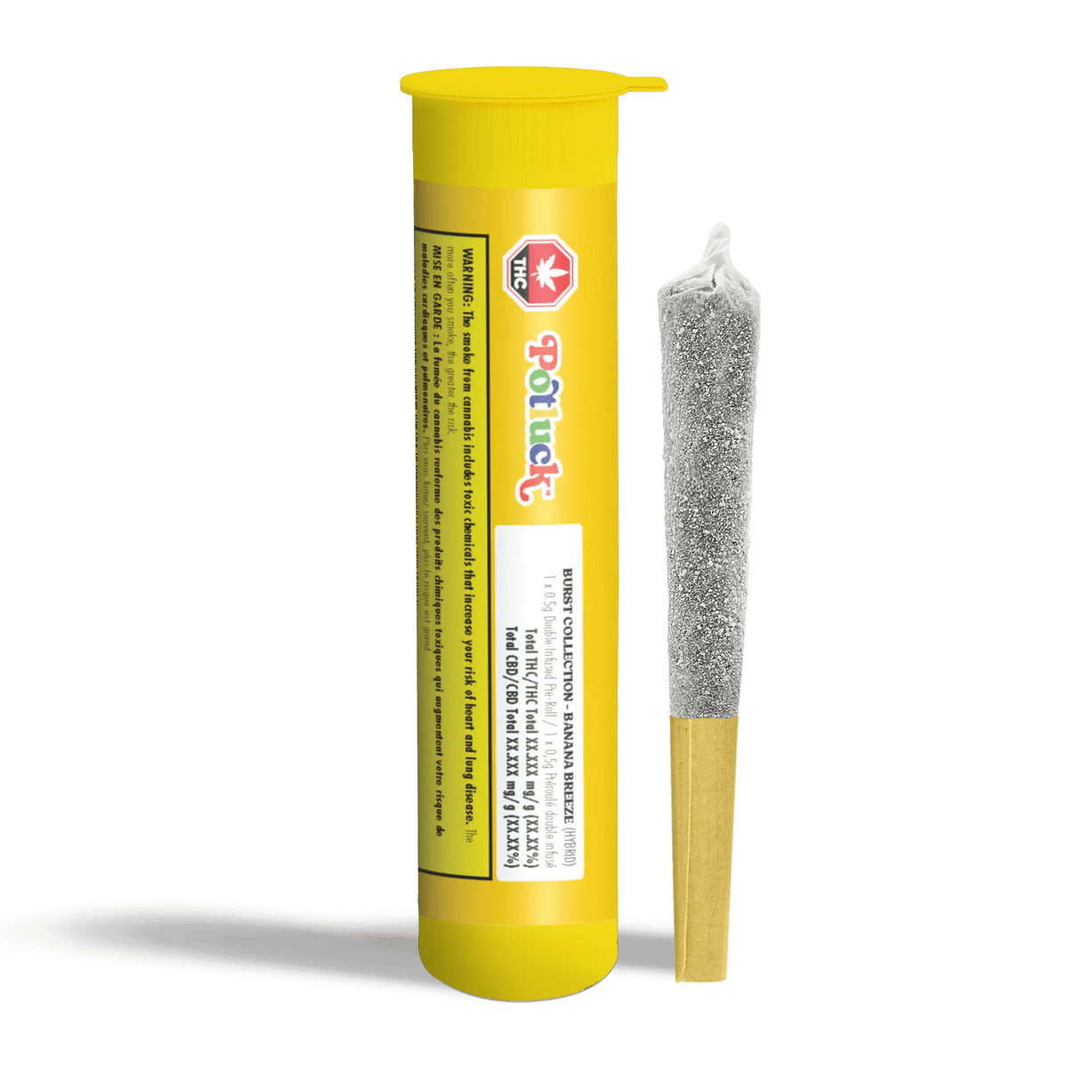 Potluck - Infused Pre-Rolls - BANANA BREEZE INFUSED PRE-ROLL - (1 x 0.5g)